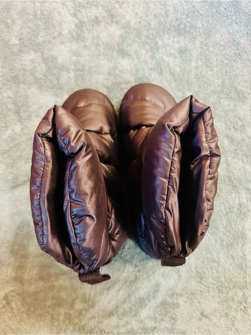 Black Puffer Snow Boots Quilted Winter Boots Chunky Platform Size 38